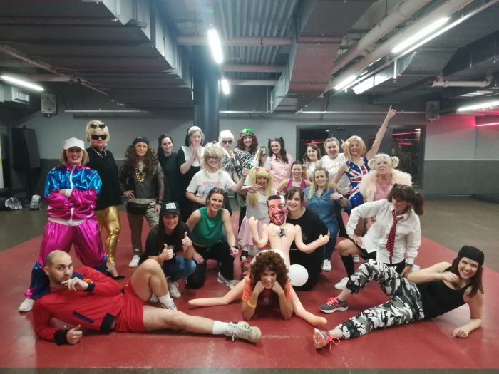 Energetic Spice Girls hen party celebration in York studio